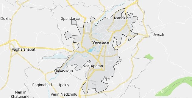 Map of Armenia Yerevan in English